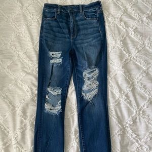 American Eagle ripped highest rise jegging jeans